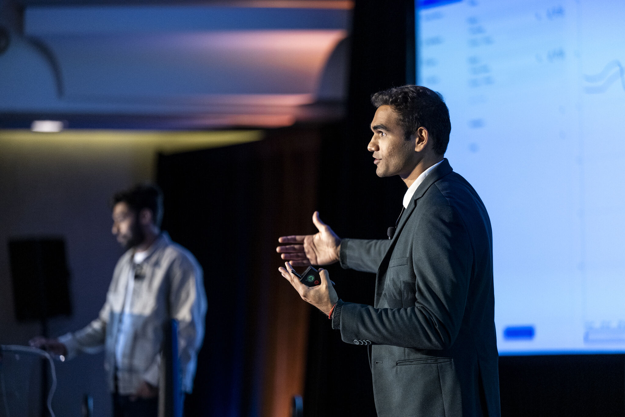 Divyansh Saini speaking at a conference